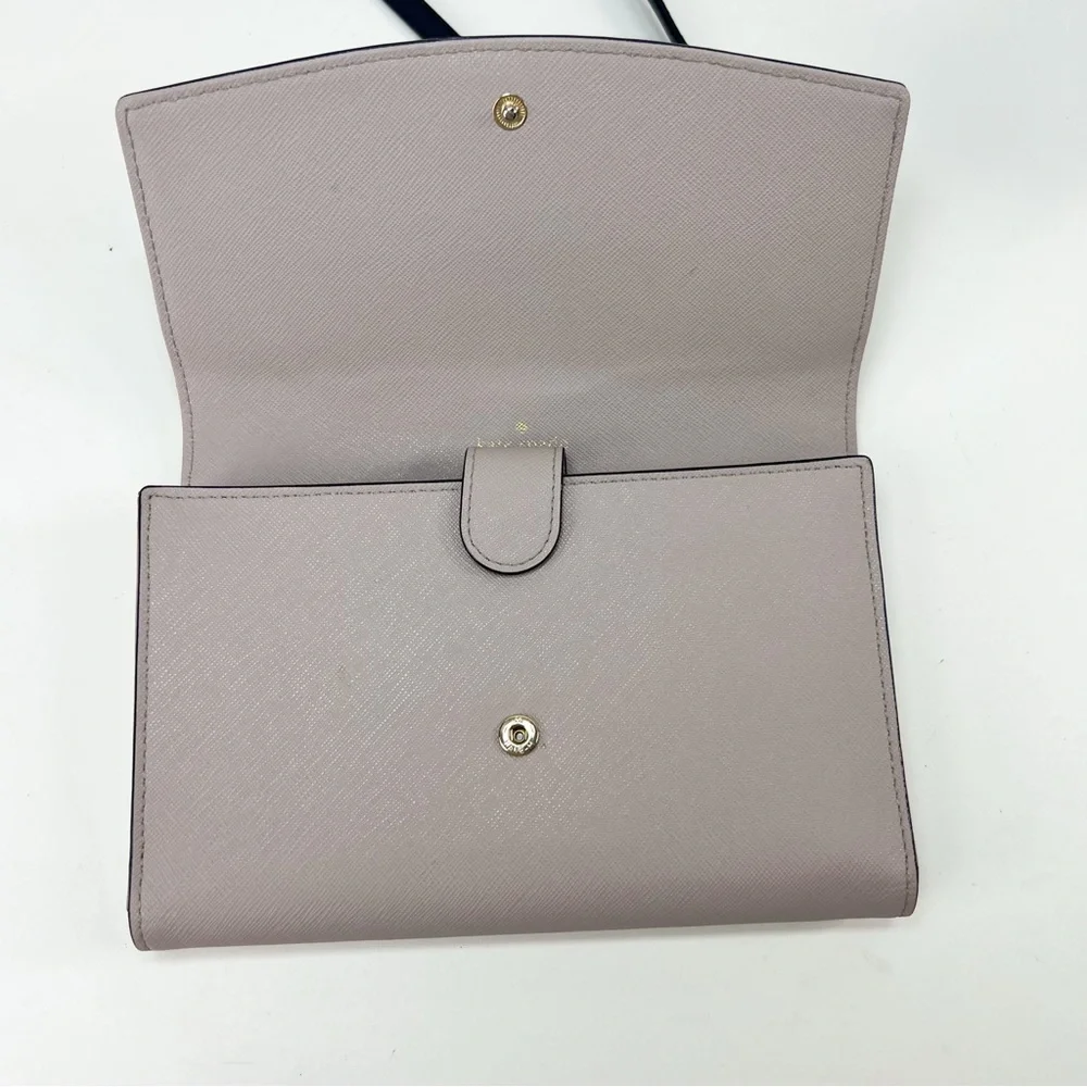 Kate Spade Laurel Way Winni Wallet Crossbody Two-Tone Black Almondine